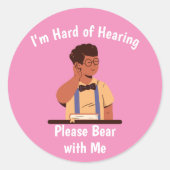 Hört bitte auf mich! runder aufkleber (Vorderseite)