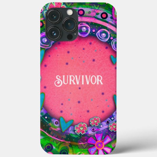 Hört Blume Anpassbare Inspirivity Survivor Case-Mate iPhone Hülle (Rückseite)