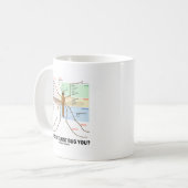 Hört das Leben Sie gerade ab? (Moskito-Anatomie) Kaffeetasse (Vorderseite Links)