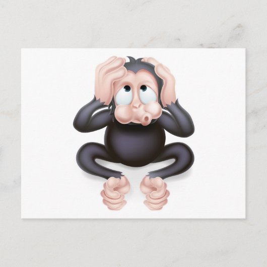 Hört den bösen Affen Postkarte (Vorderseite)