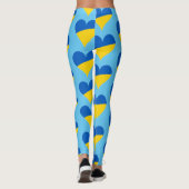 Hört die Farben der ukrainischen Flagge Leggings (Rückseite)