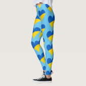 Hört die Farben der ukrainischen Flagge Leggings (Links)
