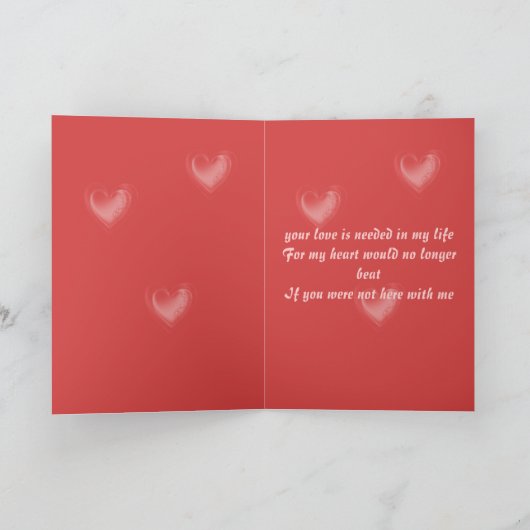 Hört die Karte eines Flutter-Valentins (Innenseite)