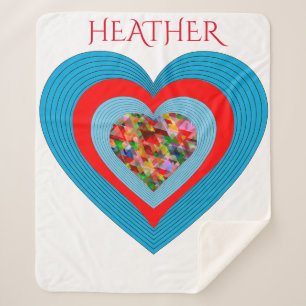 Hört eine weiße Sherpa-Decke mit personalisiertem Sherpadecke