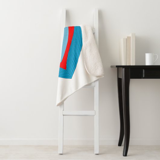 Hört eine weiße Sherpa-Decke mit personalisiertem Sherpadecke (Beispiel)