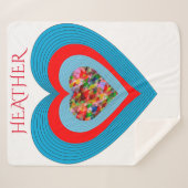 Hört eine weiße Sherpa-Decke mit personalisiertem Sherpadecke (Vorderseite (Horizontal))