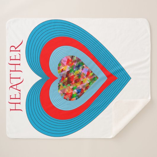 Hört eine weiße Sherpa-Decke mit personalisiertem Sherpadecke (Vorderseite (Horizontal))