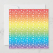 Hört Elefanten zum Regenbogengeburtstag Einladung (Rückseite)