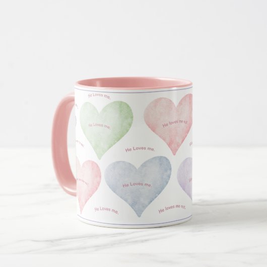 Hört, er Liebe mir, dass er mir Liebe gibt, nicht  Tasse (Vorderseite Links)