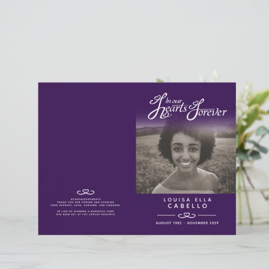 Hört ewig Beerdigung Programmordnung des Dienstes (Stehend Vorderseite)