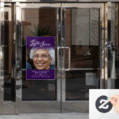 Hört ewig Beerdigung Tribut Gedenkstätte lila Fensteraufkleber (Büro Tür)