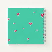 Hört Grünes Notebook individuell anpassbar Notizblock (Rückseite)