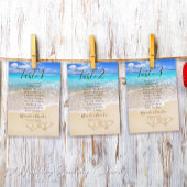 Hört im Sand Beach Hochzeitsdiagramm Tischnummer