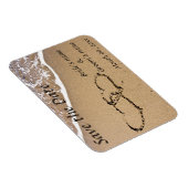 Hört im Sand und speichert die Datumsmagnete Magnet (Rechte Seite)