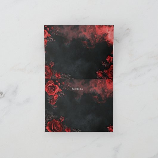 Hört im Sandstrand Hochzeitstisch am Strand Dankeskarte (Innenseite)