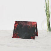 Hört im Sandstrand Hochzeitstisch am Strand Dankeskarte (Rückseite)