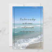 Hört in der Sand Beach Wedding Custom Monogram Einladung (Rückseite)