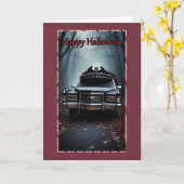 Hört in der Wald Halloween-Karte Karte (Gelbe Blume)