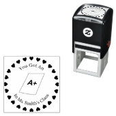 Hört in einem Kreis, Lehrer A+ Permastempel (Beispiel)