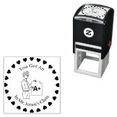 Hört in einem Kreis, männliche Lehrer A+ Permastempel (Beispiel)