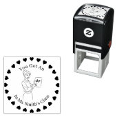 Hört in einem Kreis, Weibliche Lehrer A+ Permastempel (Beispiel)