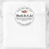 Hört in einer Bombe mit Jar Bath Runder Aufkleber (Tasche)