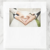 Hört in unseren Händen Hochzeit Rechteckiger Aufkleber (Tasche)