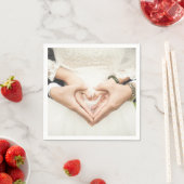 Hört in unseren Händen Hochzeit Serviette (Beispiel)