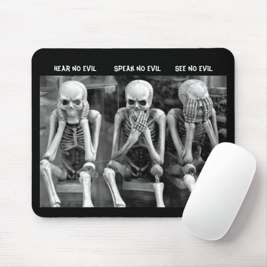 Hört kein Übel - sprecht kein Übel - Seht keinen b Mousepad (Mit Mouse)