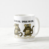 Hört keine bösen Affen Kaffeetasse (VorderseiteRechts)