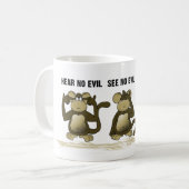 Hört keine bösen Affen Kaffeetasse (Vorderseite Links)