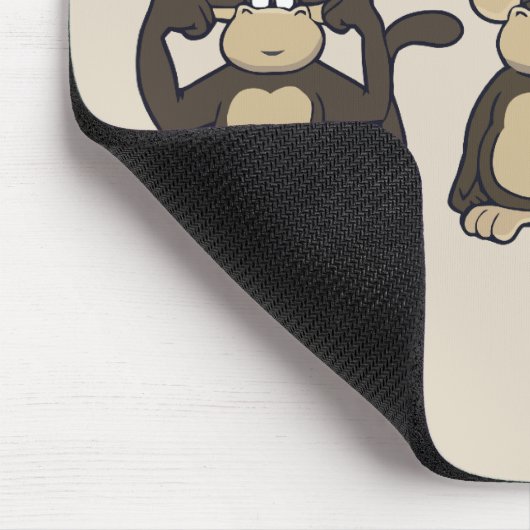Hört keine bösen Affen - Neu Mousepad (Ecke)