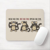 Hört keine bösen Affen - Neu Mousepad (Mit Mouse)