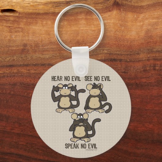 Hört keine bösen Affen - Neu Schlüsselanhänger (Rückseite)