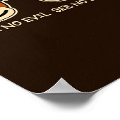 Hört keine bösen Affen Poster (Ecke)