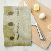 Hört keine bösen Teddy Bears Küchentuch (Viertel Falte)