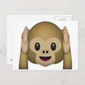 Hört keinen bösen Affen - Emoji Postkarte (Vorne/Hinten)