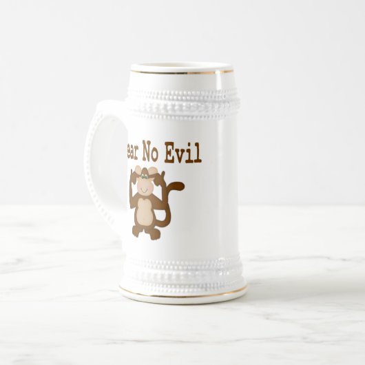 Hört keinen bösen Stein Bierglas (Vorderseite Links)