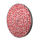 Hört Leopard Muster in Rot auf Blush Dartscheibe (Vorderseite rechts)