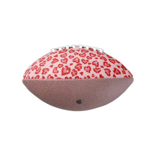Hört Leopard Muster in Rot auf Blush Football