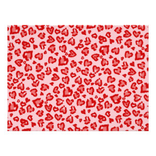 Hört Leopard Muster in Rot auf Blush Fotodruck