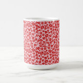 Hört Leopard Muster in Rot auf Blush Kaffeetasse (Mittel)