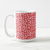 Hört Leopard Muster in Rot auf Blush Kaffeetasse (Links)