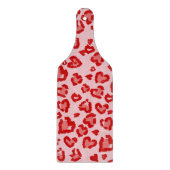 Hört Leopard Muster in Rot auf Blush Schneidebrett (Vorderseite)