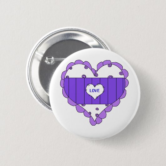 Hört Liebe Lila Kids Stuff Button (Vorne & Hinten)