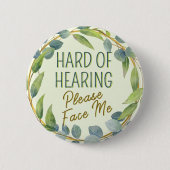 Hört mir bitte grüne Blätter zu. Button (Vorderseite)