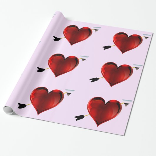 Hört mit Chrome Arrows Pink Wrapping Paper Geschenkpapier (Ungerollt)