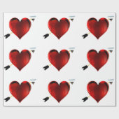 Hört mit Chrome-Pfeilen-Papier Geschenkpapier (Flach)