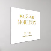 Hört Mr. & Mrs. Last Name Wedding Date Foliendrucke (Ablage )