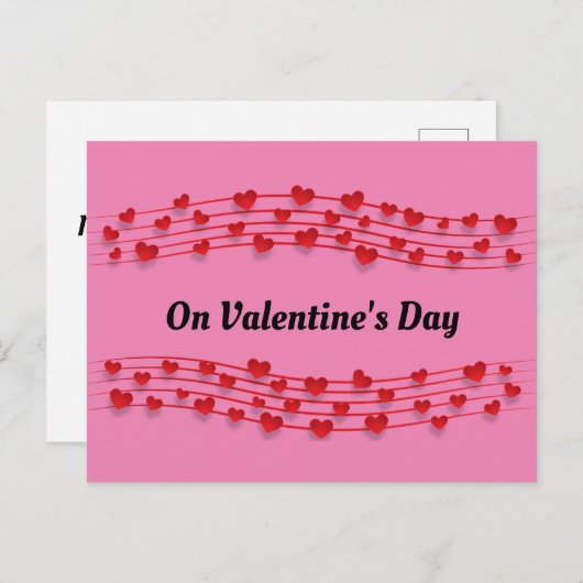 Hört Musiknoten Postkarte (Vorne/Hinten)